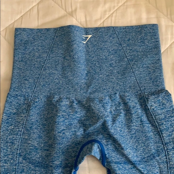 GymShark Blue Marl Seamless Leggings - Picture 5 of 6